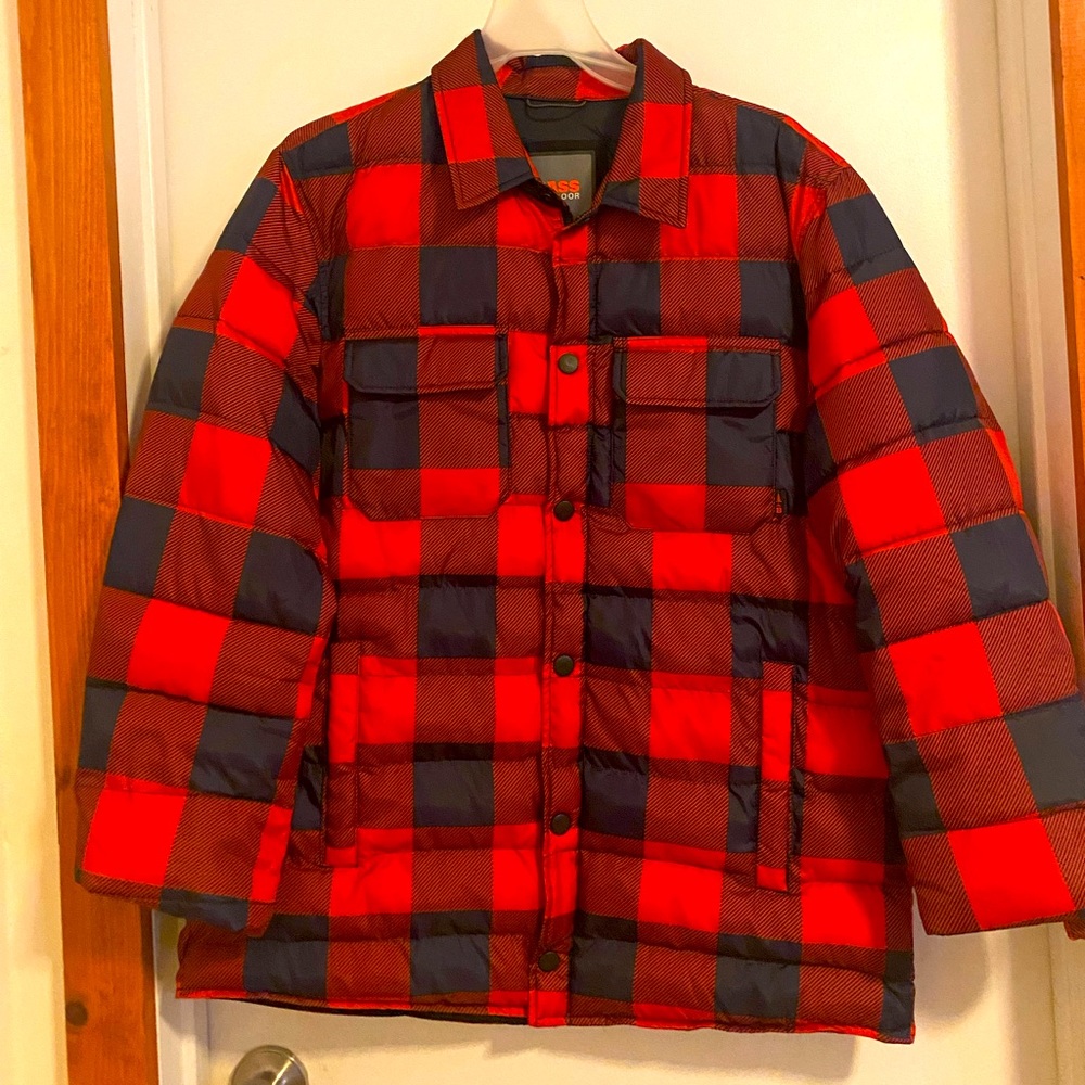 Medium black and red winter jacket